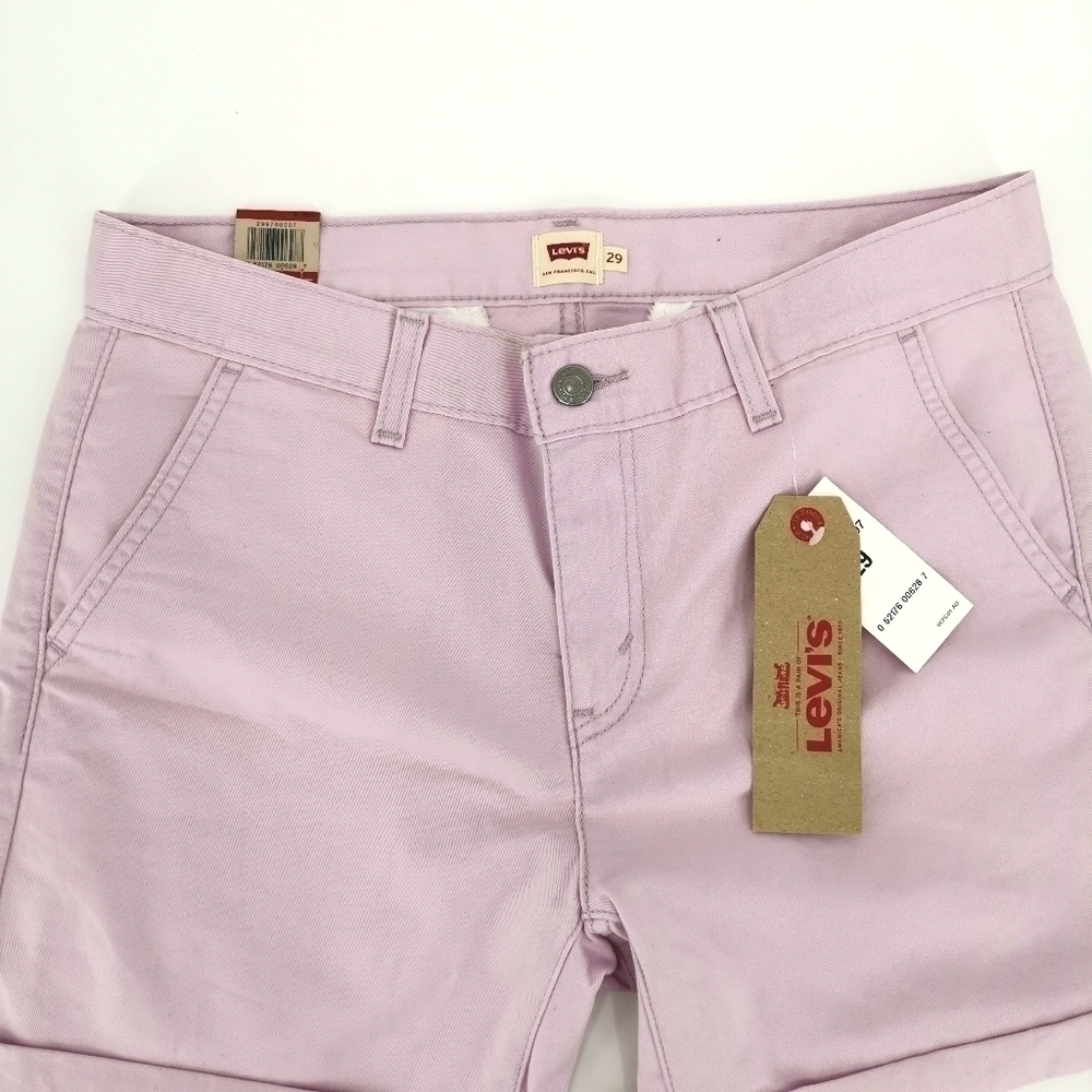 Levi's NWT Women's 29 Pink Cotton Classic Shorts - Picture 3 of 16